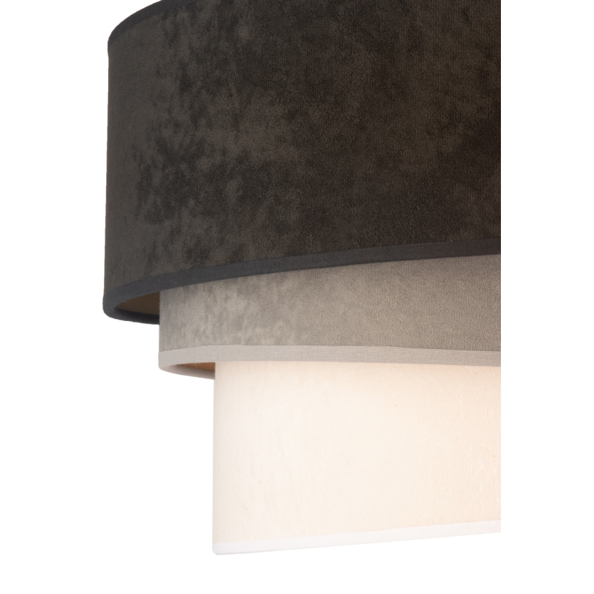 Duolla - Candeeiro suspenso DEVON 1xE27/40W/230V diâmetro 45 cm preto/cinzento/bege