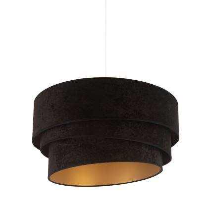 Duolla - Candeeiro suspenso DEVON 1xE27/40W/230V diâmetro 45 cm preto/dourado