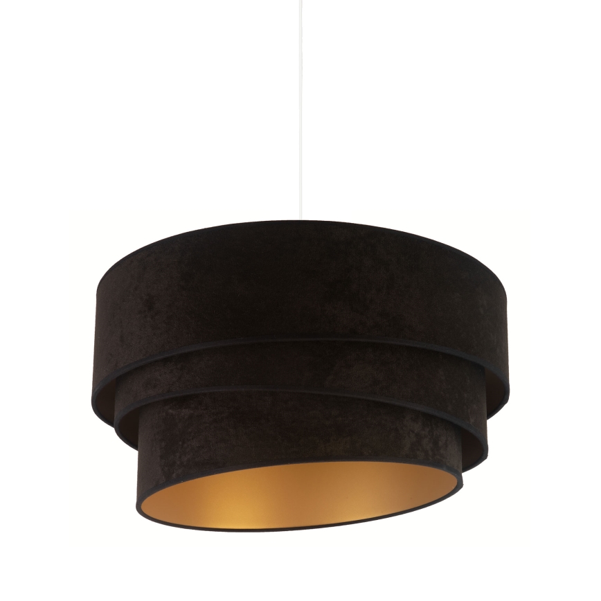 Duolla - Candeeiro suspenso DEVON 1xE27/40W/230V diâmetro 45 cm preto/dourado
