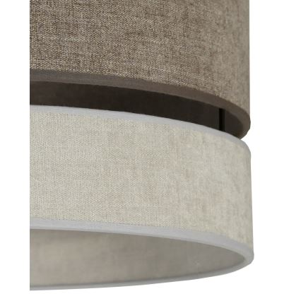 Duolla - Candeeiro suspenso DOUBLE 1xE27/15W/230V diâmetro 40 cm castanho/cinzento