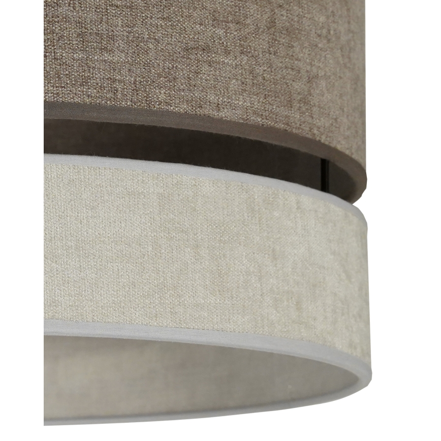 Duolla - Candeeiro suspenso DOUBLE 1xE27/15W/230V diâmetro 40 cm castanho/cinzento