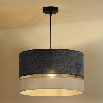 Duolla - Candeeiro suspenso DOUBLE 1xE27/15W/230V diâmetro 40 cm cinzento