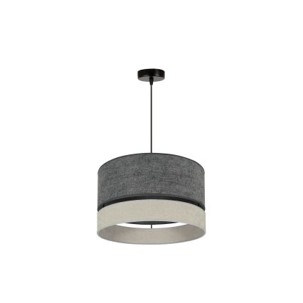 Duolla - Candeeiro suspenso DOUBLE 1xE27/15W/230V diâmetro 40 cm cinzento