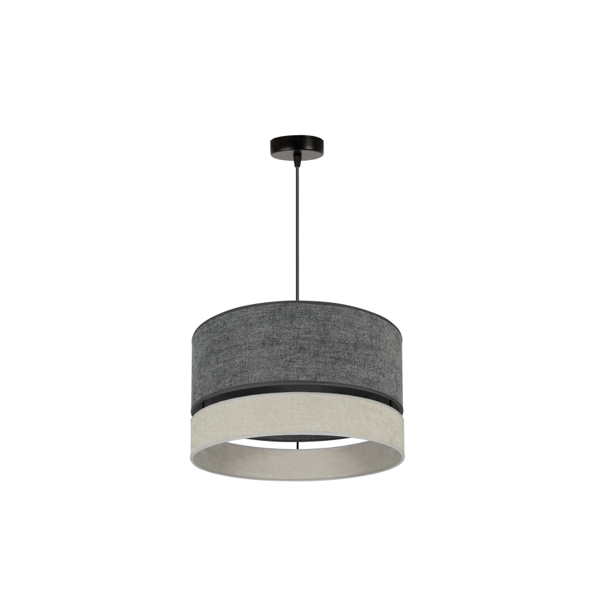 Duolla - Candeeiro suspenso DOUBLE 1xE27/15W/230V diâmetro 40 cm cinzento