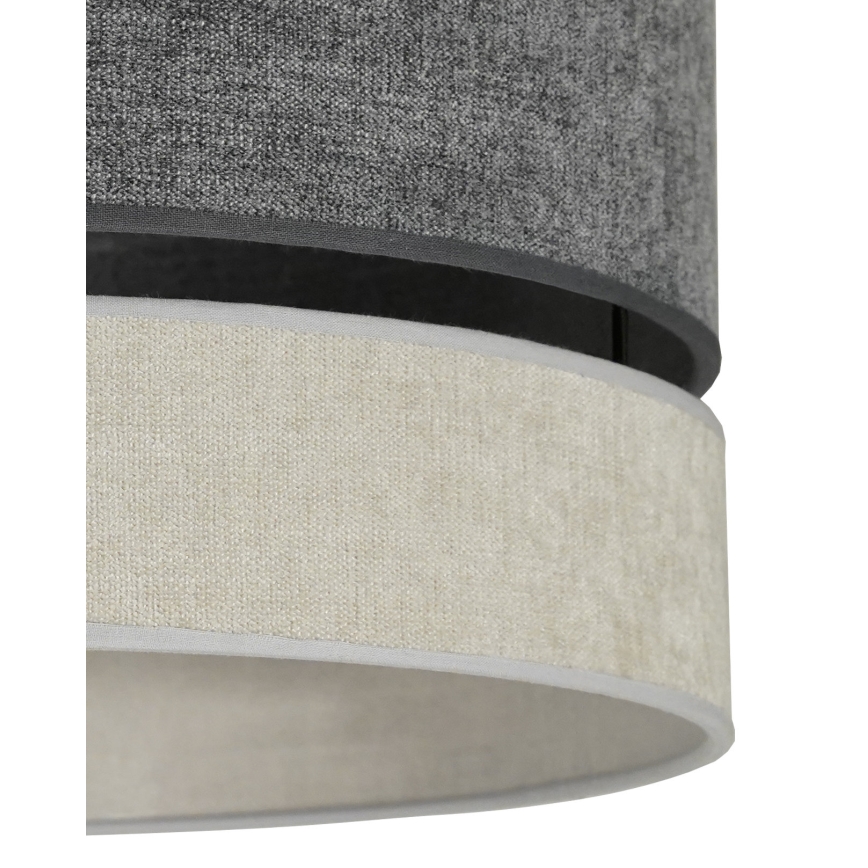 Duolla - Candeeiro suspenso DOUBLE 1xE27/15W/230V diâmetro 40 cm cinzento