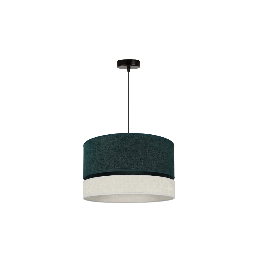 Duolla - Candeeiro suspenso DOUBLE 1xE27/15W/230V diâmetro 40 cm verde/cinzento