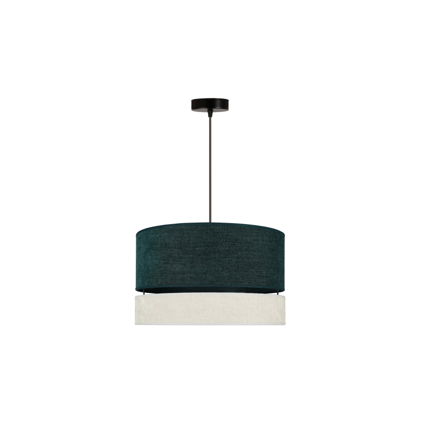 Duolla - Candeeiro suspenso DOUBLE 1xE27/15W/230V diâmetro 40 cm verde/cinzento