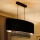 Duolla - Candeeiro suspenso DOUBLE OVAL RATTAN 2xE27/15W/230V preto/vime