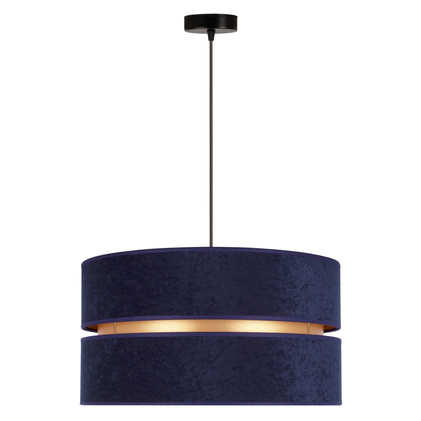 Duolla - Candeeiro suspenso DUO 1xE27/15W/230V diâmetro 40 cm azul/dourado