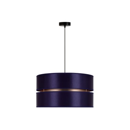 Duolla - Candeeiro suspenso DUO 1xE27/15W/230V diâmetro 40 cm azul/dourado