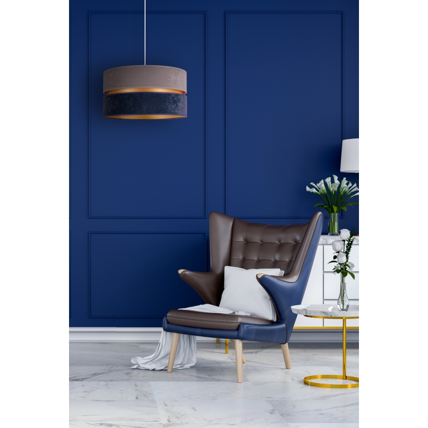 Duolla - Candeeiro suspenso DUO 1xE27/15W/230V diâmetro 40 cm azul