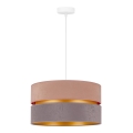 Duolla - Candeeiro suspenso DUO 1xE27/15W/230V diâmetro 40 cm bege e cinzento
