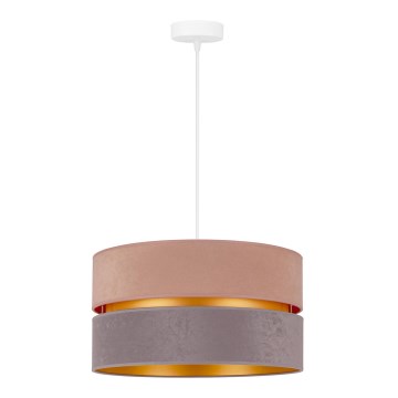 Duolla - Candeeiro suspenso DUO 1xE27/15W/230V diâmetro 40 cm bege e cinzento