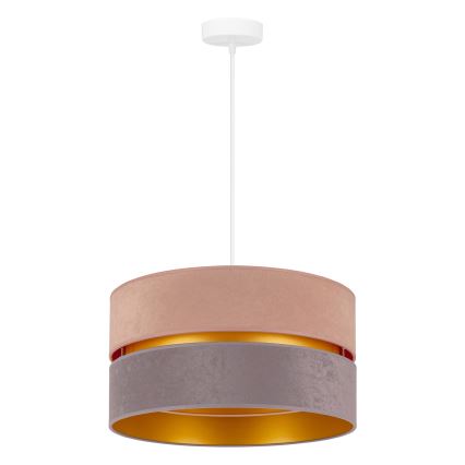 Duolla - Candeeiro suspenso DUO 1xE27/15W/230V diâmetro 40 cm bege e cinzento
