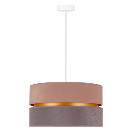 Duolla - Candeeiro suspenso DUO 1xE27/15W/230V diâmetro 40 cm bege e cinzento