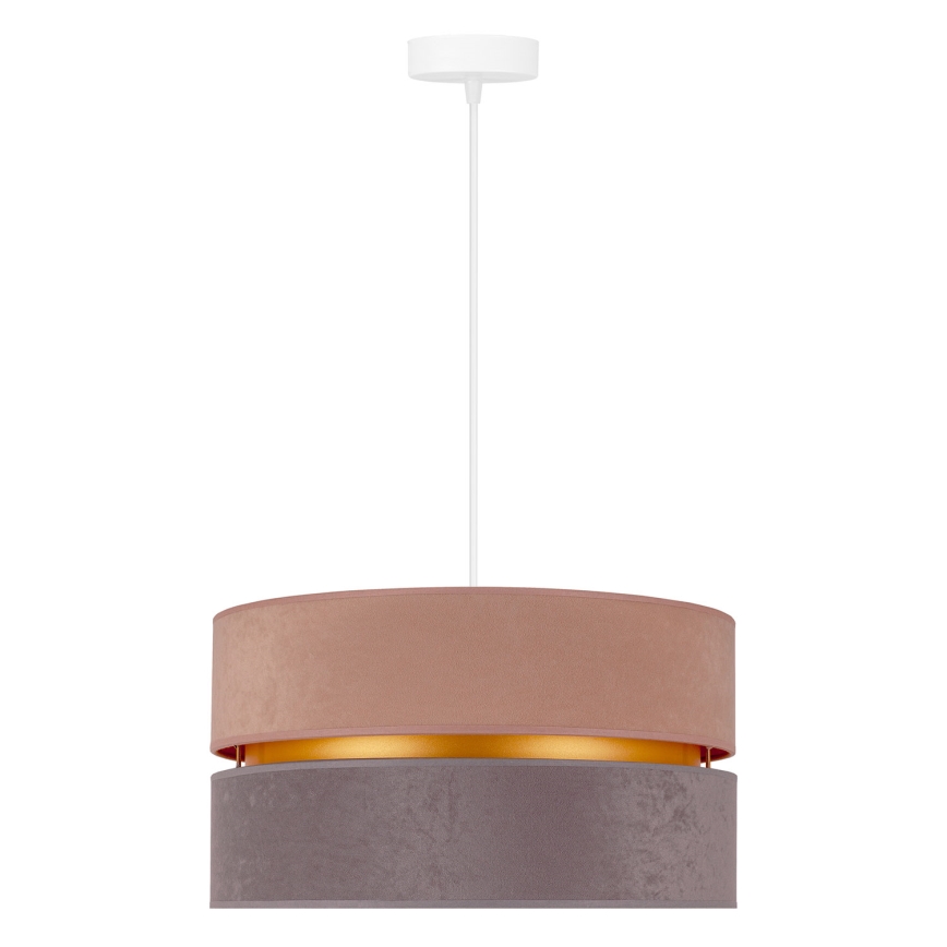 Duolla - Candeeiro suspenso DUO 1xE27/15W/230V diâmetro 40 cm bege e cinzento