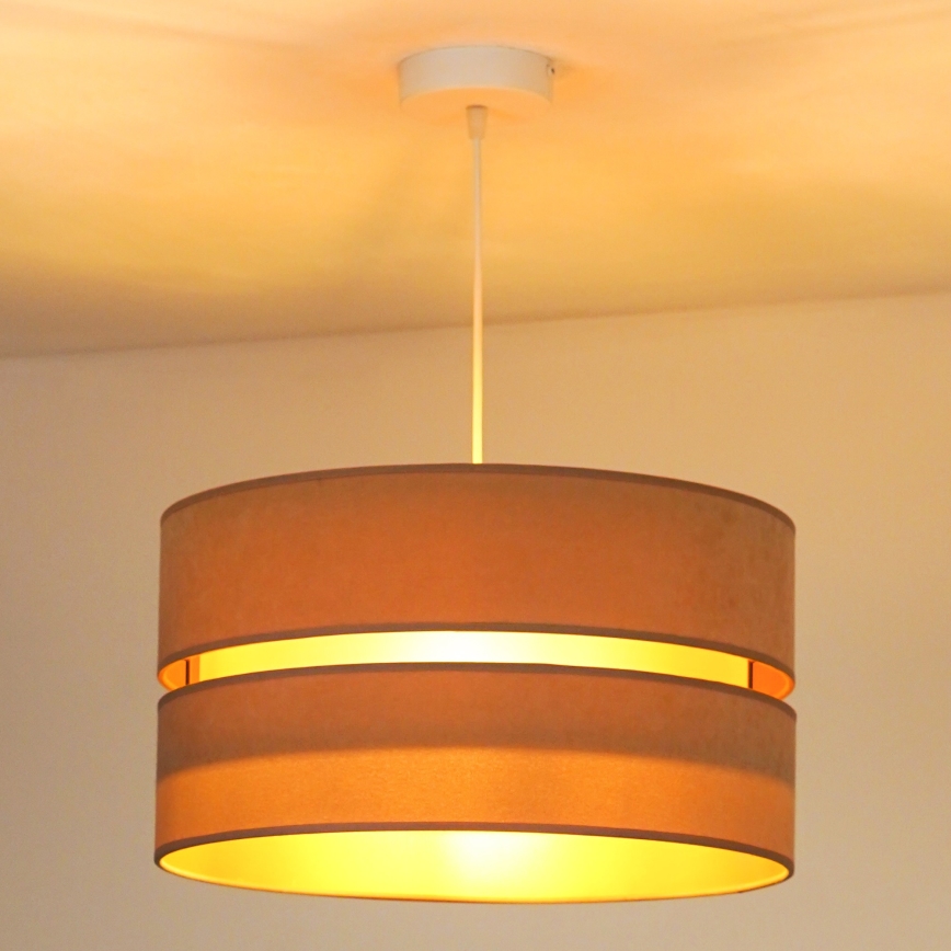 Duolla - Candeeiro suspenso DUO 1xE27/15W/230V diâmetro 40 cm bege