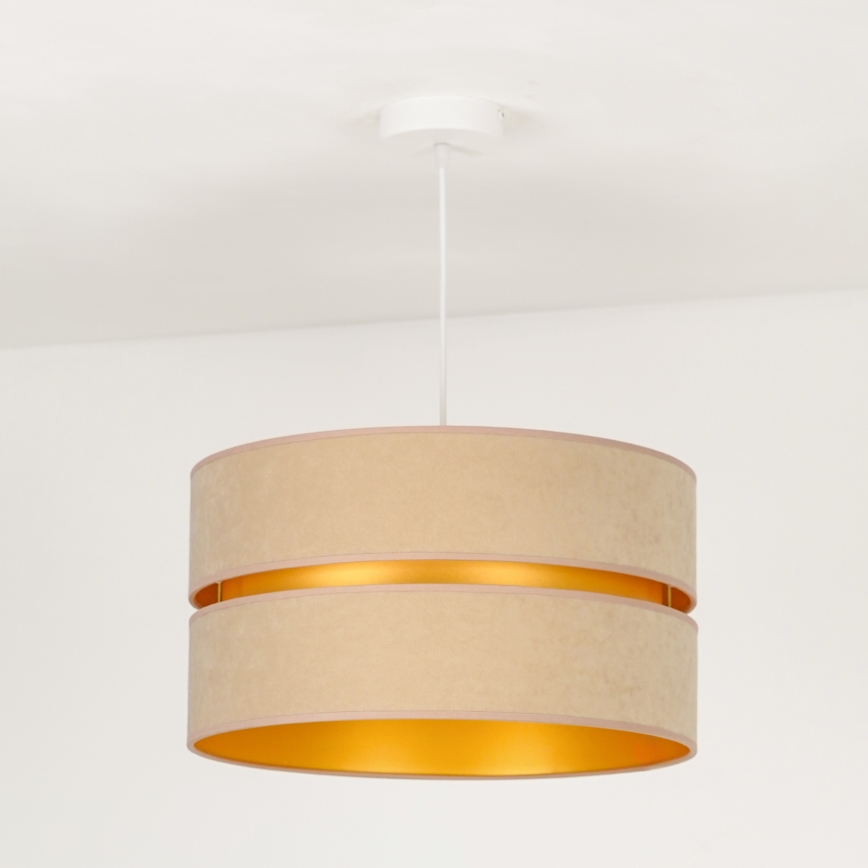 Duolla - Candeeiro suspenso DUO 1xE27/15W/230V diâmetro 40 cm bege