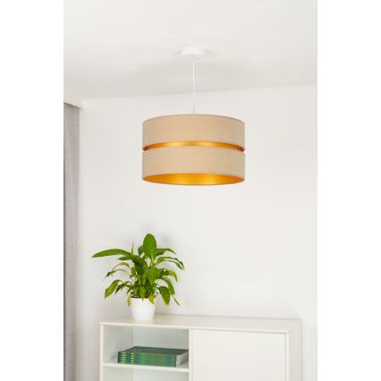 Duolla - Candeeiro suspenso DUO 1xE27/15W/230V diâmetro 40 cm bege