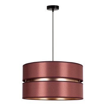 Duolla - Candeeiro suspenso DUO 1xE27/15W/230V diâmetro 40 cm borgonha/dourado