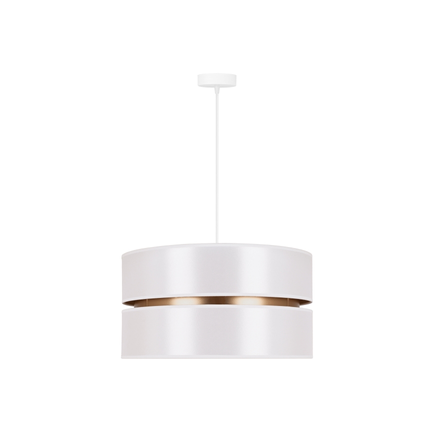 Duolla - Candeeiro suspenso DUO 1xE27/15W/230V diâmetro 40 cm branco/dourado
