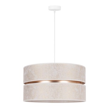 Duolla - Candeeiro suspenso DUO 1xE27/15W/230V diâmetro 40 cm branco/dourado