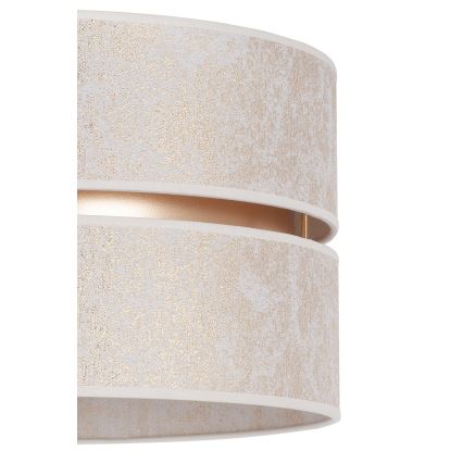 Duolla - Candeeiro suspenso DUO 1xE27/15W/230V diâmetro 40 cm branco/dourado