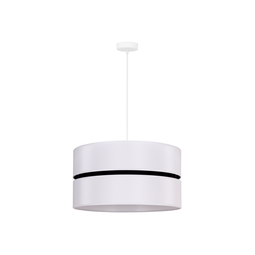 Duolla - Candeeiro suspenso DUO 1xE27/15W/230V diâmetro 40 cm branco/preto