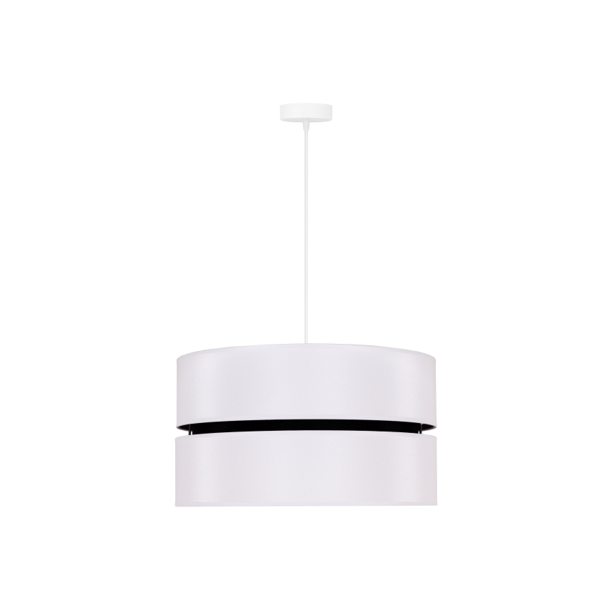 Duolla - Candeeiro suspenso DUO 1xE27/15W/230V diâmetro 40 cm branco/preto