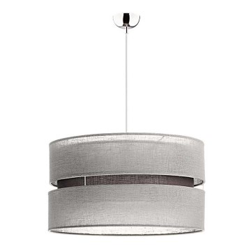 Duolla - Candeeiro suspenso DUO 1xE27/15W/230V diâmetro 40 cm cinzento