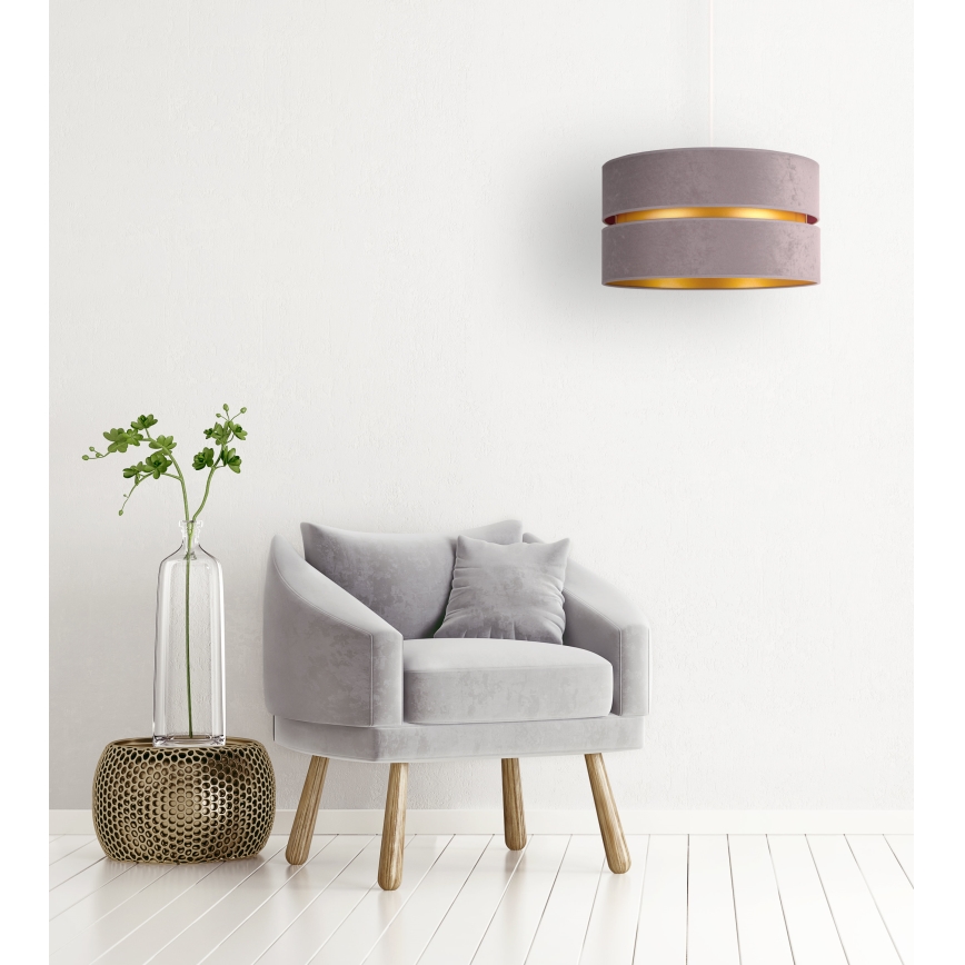 Duolla - Candeeiro suspenso DUO 1xE27/15W/230V diâmetro 40 cm cinzento
