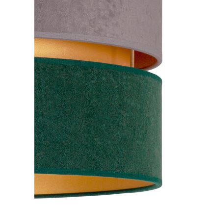 Duolla - Candeeiro suspenso DUO 1xE27/15W/230V diâmetro 40 cm cinzento/verde/dourado