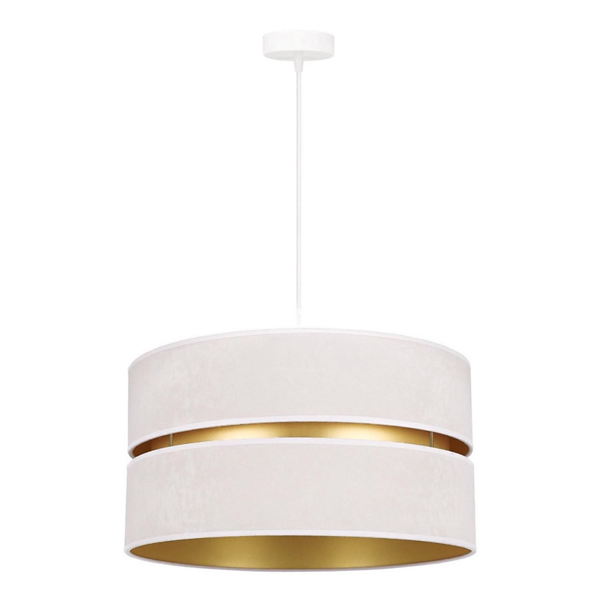Duolla - Candeeiro suspenso DUO 1xE27/15W/230V diâmetro 40 cm creme/dourado