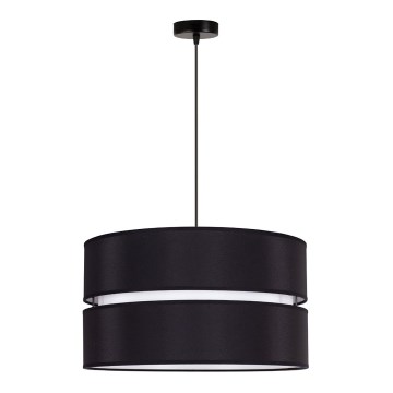 Duolla - Candeeiro suspenso DUO 1xE27/15W/230V diâmetro 40 cm preto/branco