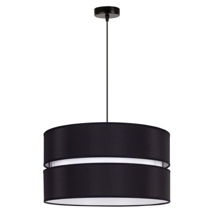 Duolla - Candeeiro suspenso DUO 1xE27/15W/230V diâmetro 40 cm preto/branco