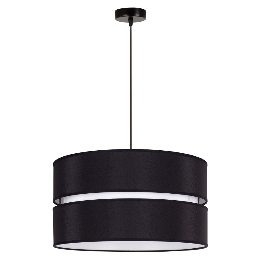Duolla - Candeeiro suspenso DUO 1xE27/15W/230V diâmetro 40 cm preto/branco