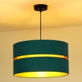 Duolla - Candeeiro suspenso DUO 1xE27/15W/230V diâmetro 40 cm turquesa/dourado
