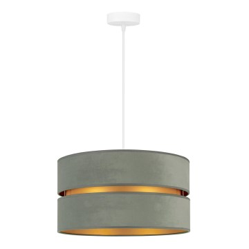 Duolla - Candeeiro suspenso DUO 1xE27/15W/230V diâmetro 40 cm verde claro/dourado