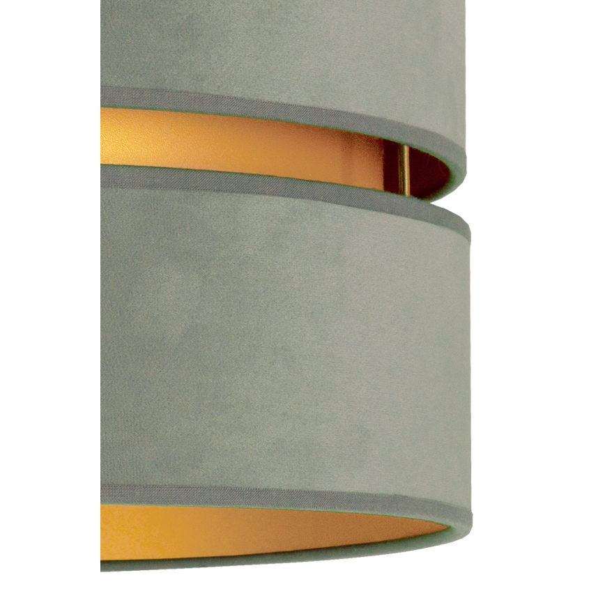 Duolla - Candeeiro suspenso DUO 1xE27/15W/230V diâmetro 40 cm verde claro/dourado