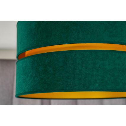 Duolla - Candeeiro suspenso DUO 1xE27/15W/230V diâmetro 40 cm verde/dourado