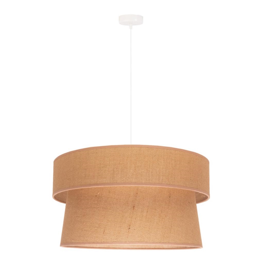 Duolla - Candeeiro suspenso ETNIC 1xE27/40W/230V diâmetro 45 cm bege