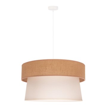 Duolla - Candeeiro suspenso ETNIC 1xE27/40W/230V diâmetro 45 cm creme/bege