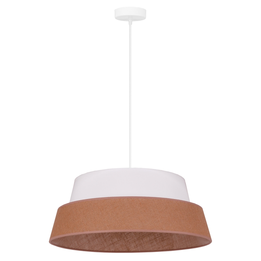 Duolla - Candeeiro suspenso GALAXY 1xE27/15W/230V diâmetro 50 cm castanho/branco