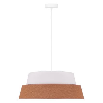 Duolla - Candeeiro suspenso GALAXY 1xE27/15W/230V diâmetro 50 cm castanho/branco