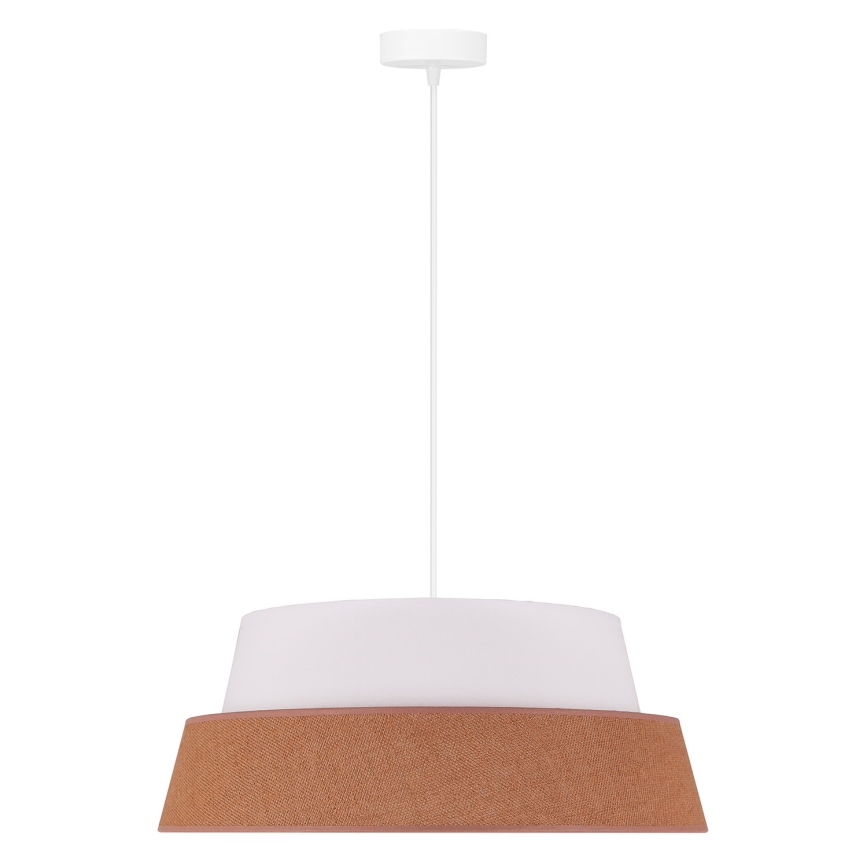 Duolla - Candeeiro suspenso GALAXY 1xE27/15W/230V diâmetro 50 cm castanho/branco