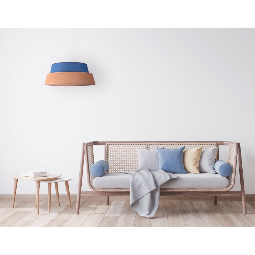Duolla - Candeeiro suspenso GALAXY 1xE27/40W/230V diâmetro 50 cm azul