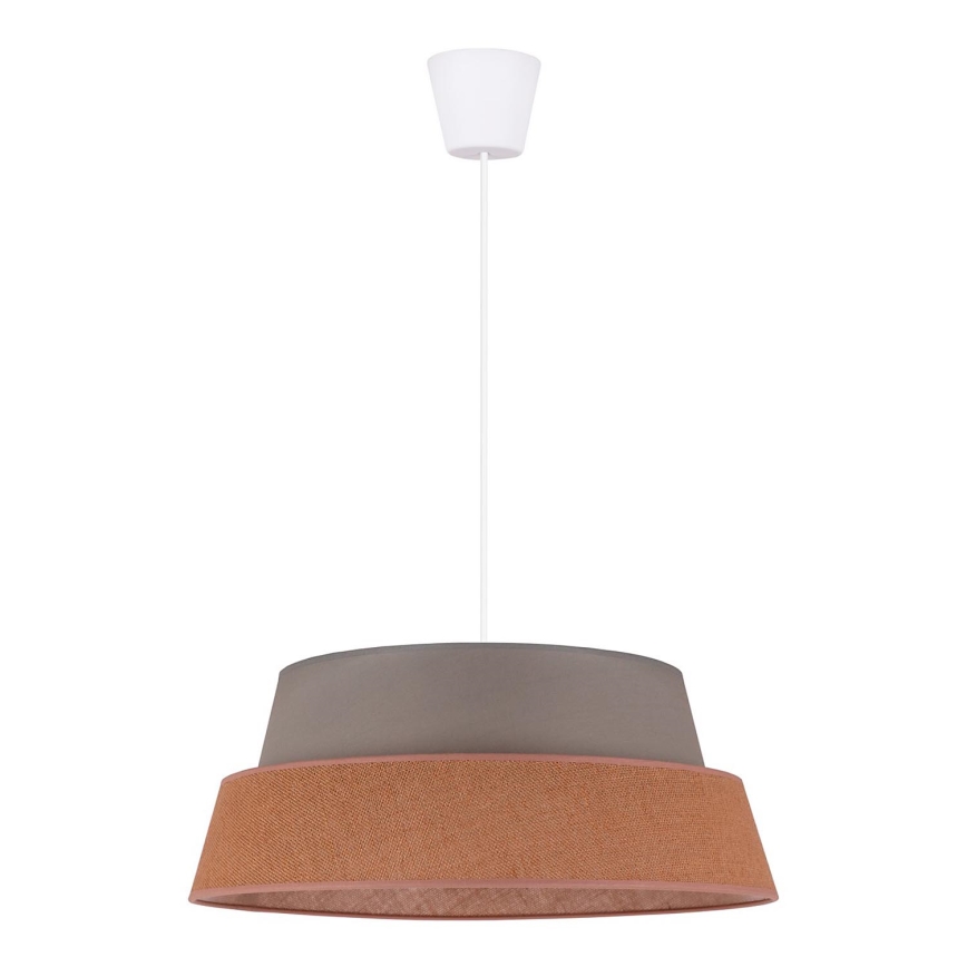Duolla - Candeeiro suspenso GALAXY 1xE27/40W/230V diâmetro 50 cm cinzento/castanho