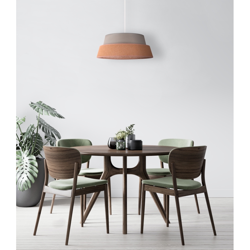 Duolla - Candeeiro suspenso GALAXY 1xE27/40W/230V diâmetro 50 cm cinzento/castanho