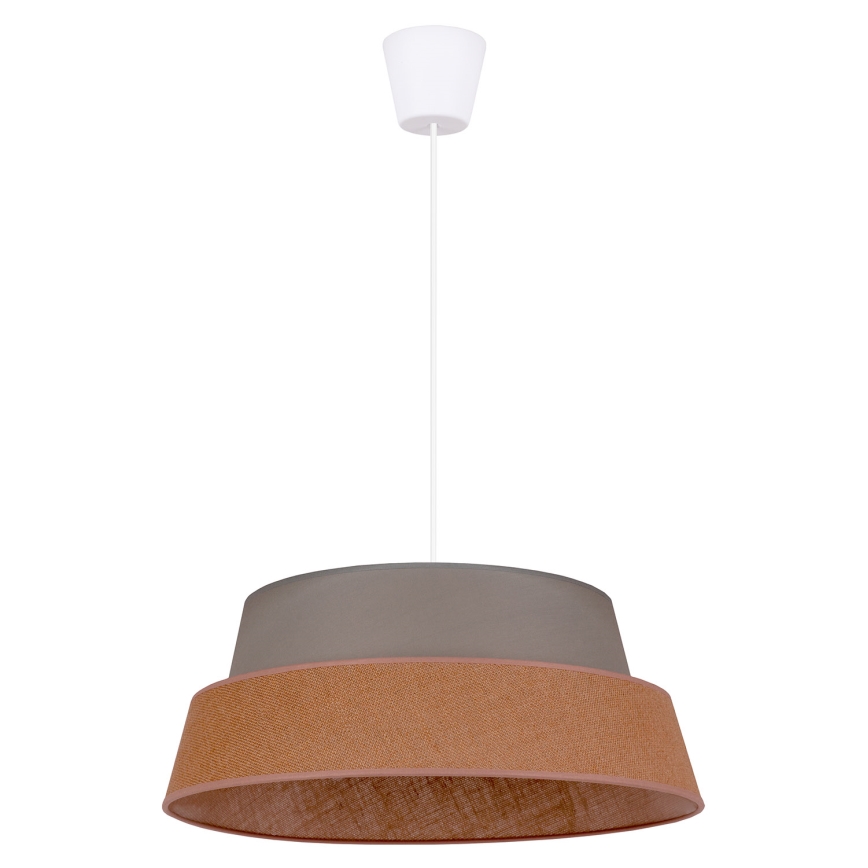 Duolla - Candeeiro suspenso GALAXY 1xE27/40W/230V diâmetro 50 cm cinzento/castanho