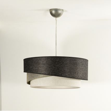 Duolla - Candeeiro suspenso KOBO 1xE27/15W/230V diâmetro 45 cm antracite/cinzento/branco
